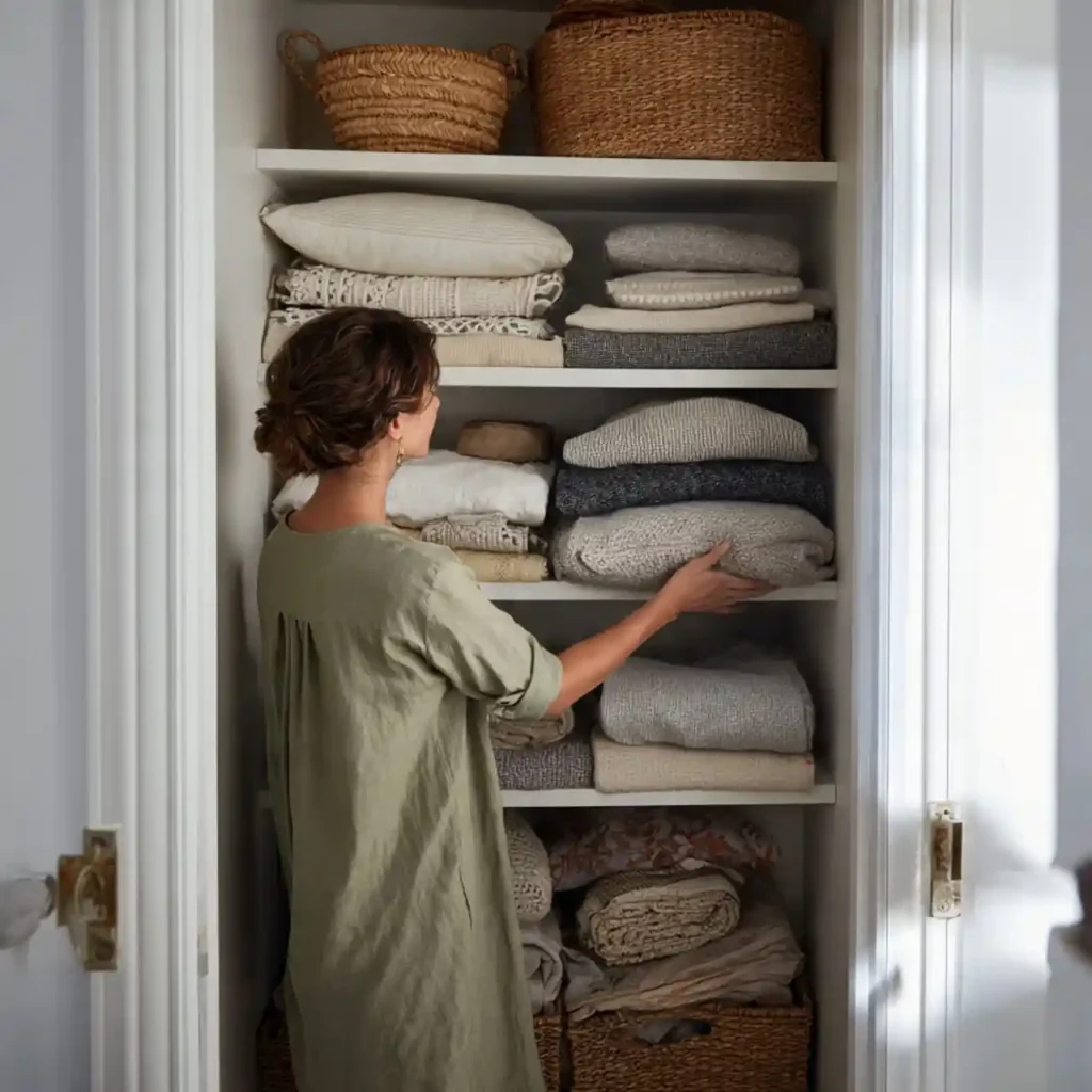 32-Small Linen Closet Idea