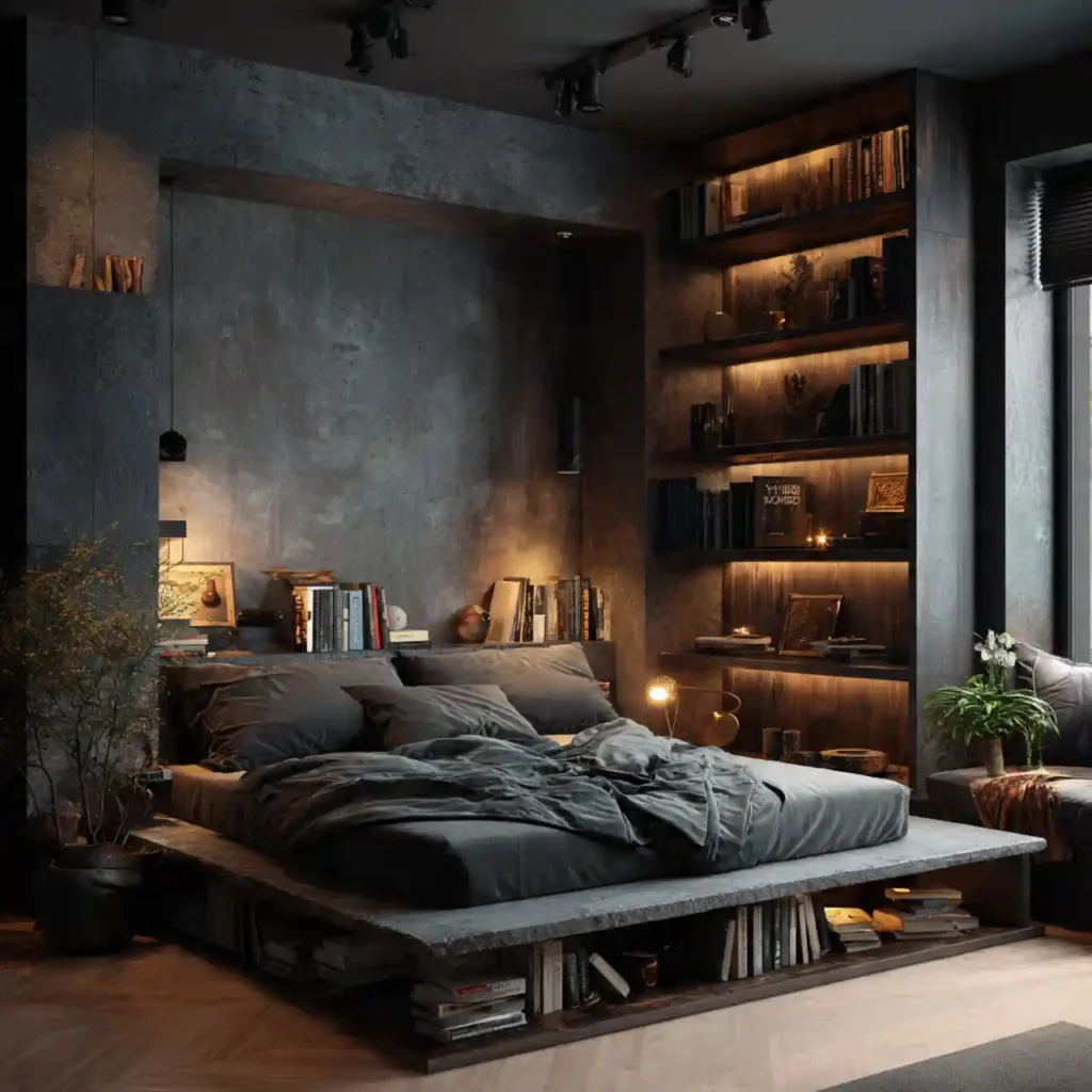33-Dark Bedroom Idea
