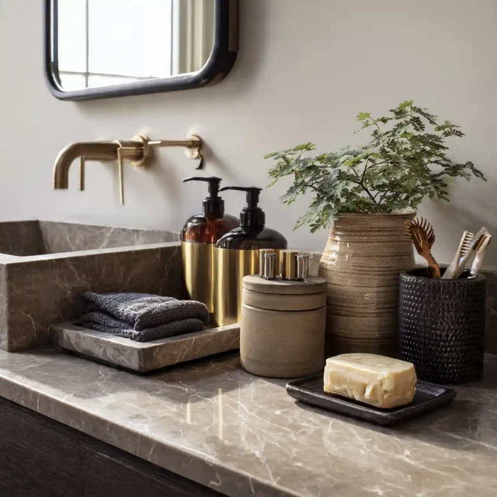 34-Bathroom Counter Decor Idea