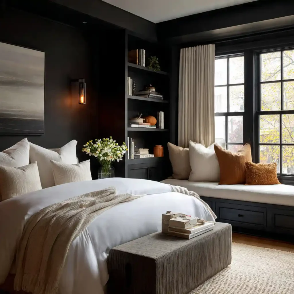 34-Black and White Bedroom Idea