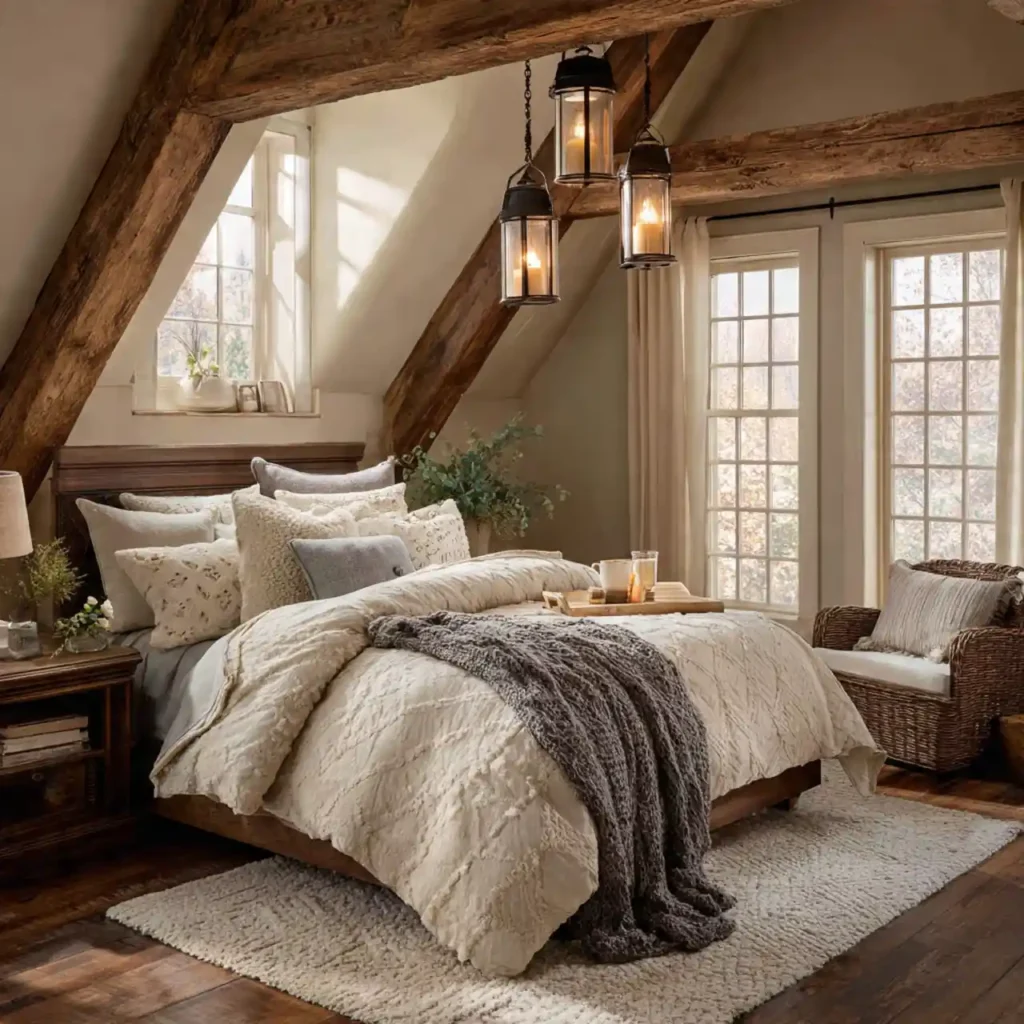 34-Farmhouse Bedroom Idea