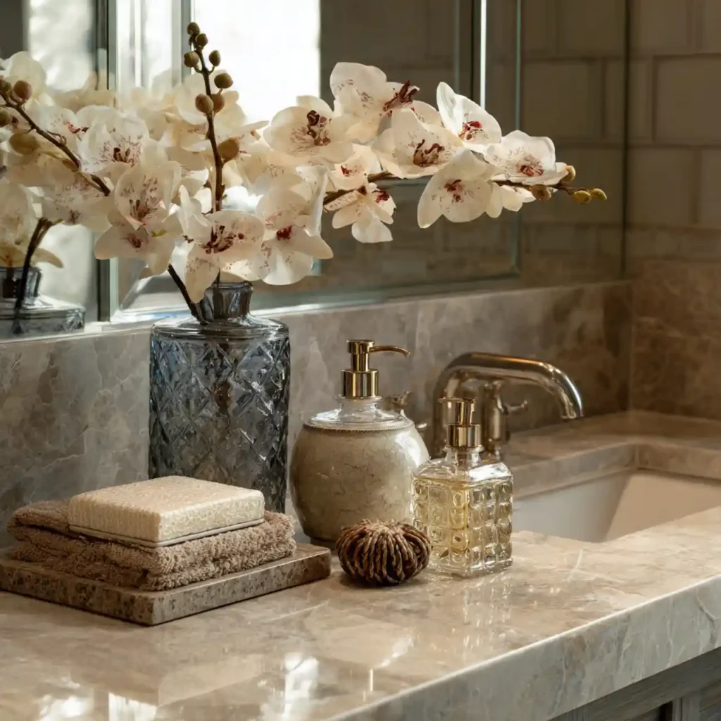 35-Bathroom Counter Decor Idea