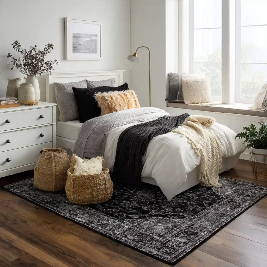 35-Black and White Bedroom Idea
