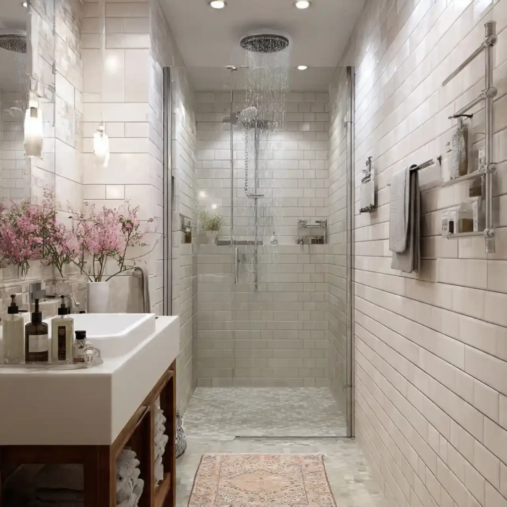 37-Creative Narrow Bathroom Idea