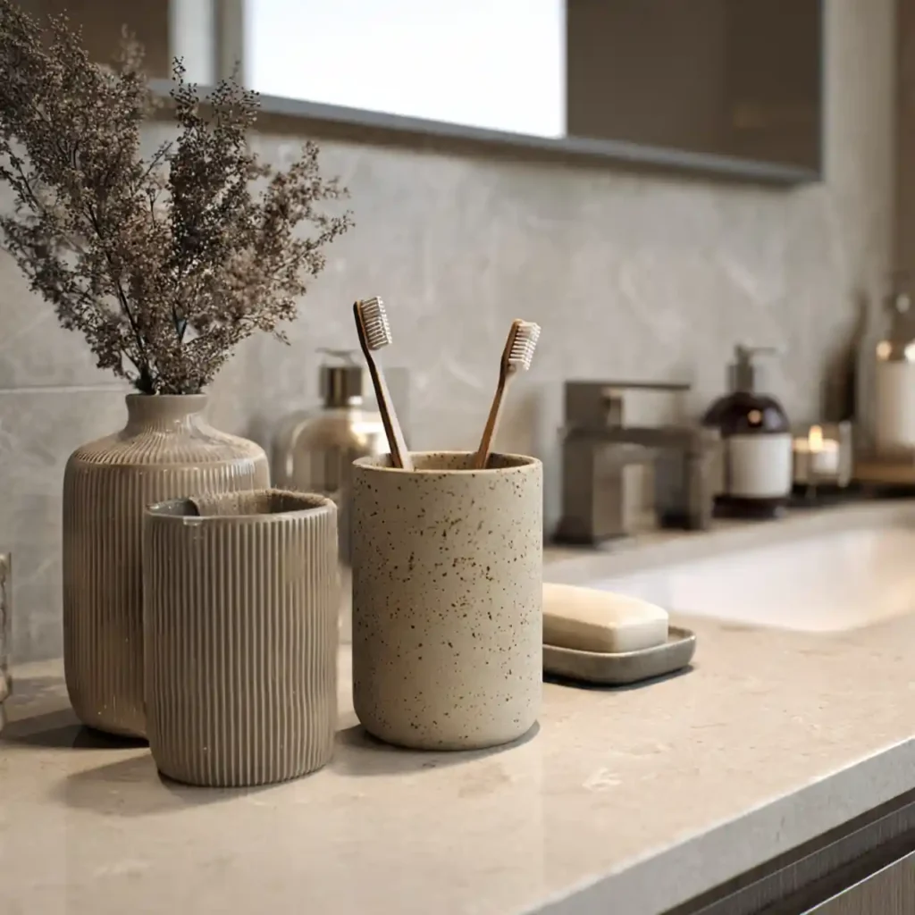 4-Bathroom Counter Decor Idea