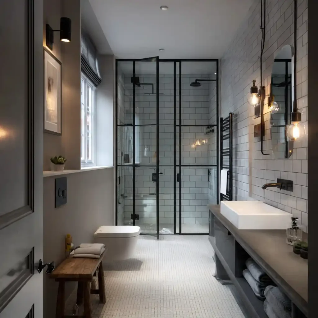 4-Creative Narrow Bathroom Idea