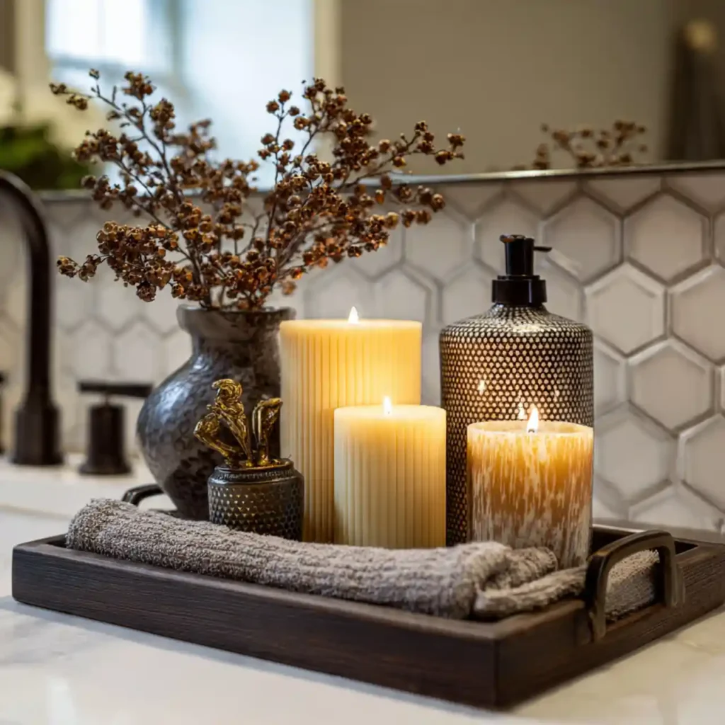5-Bathroom Counter Decor Idea