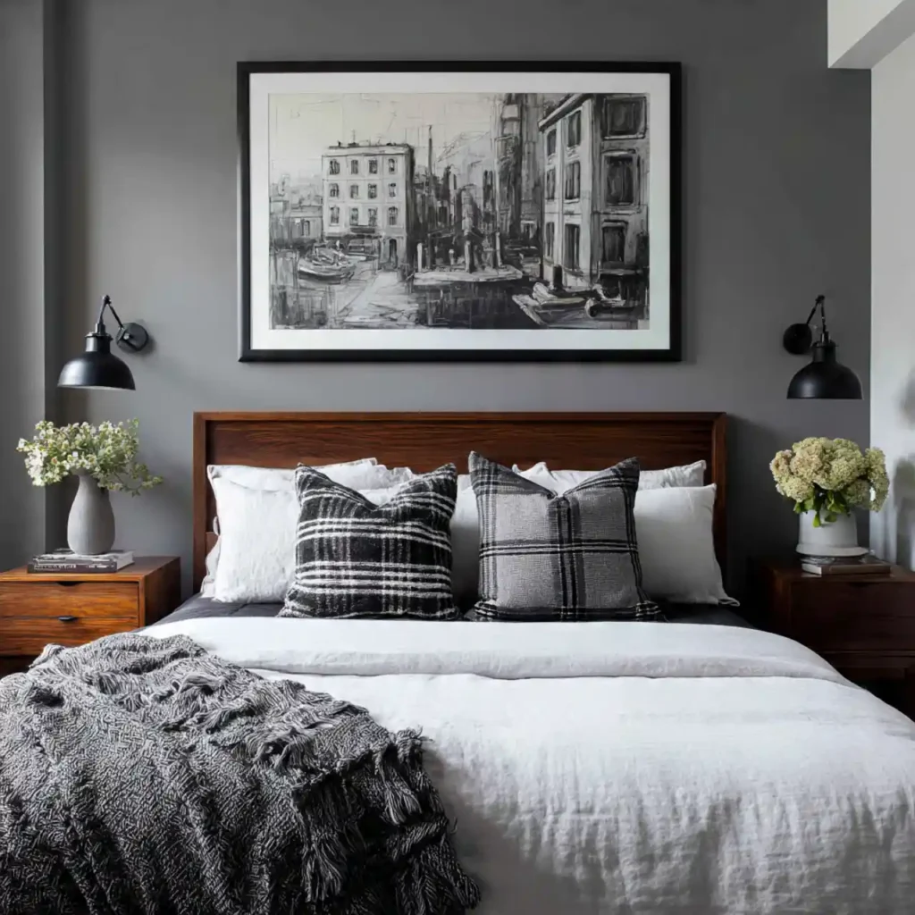 5-Black and White Bedroom Idea