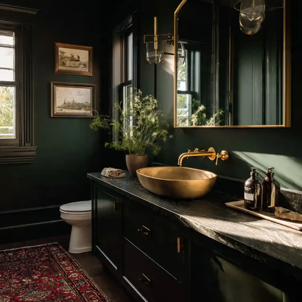 5-Dark Moody Bathroom Idea