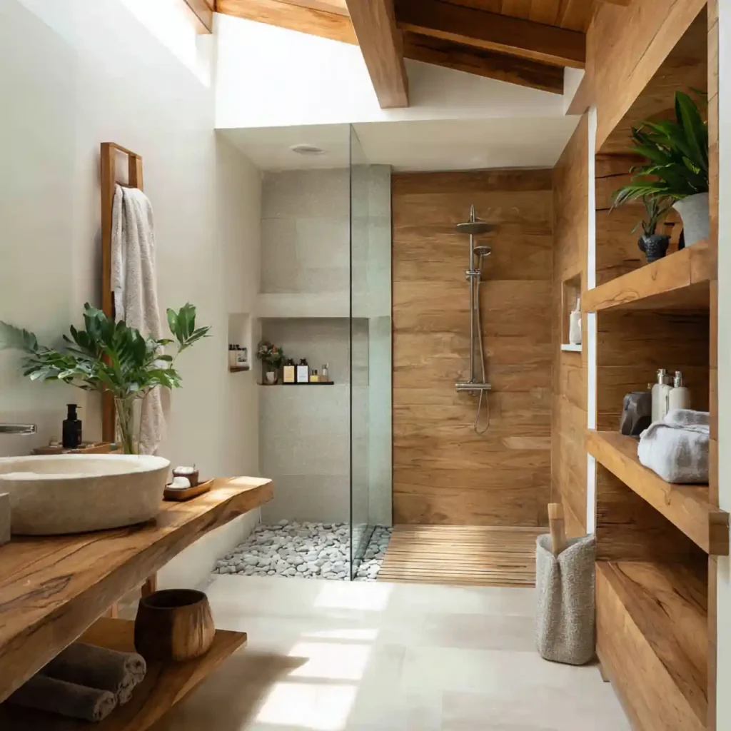 6-Half Wall Shower Ideas