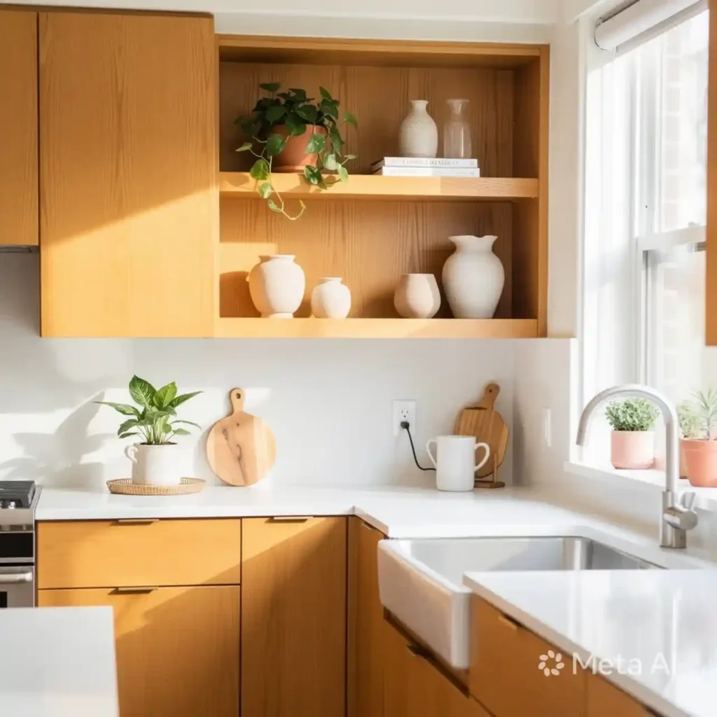 6-Honey Oak Kitchen Cabinets Idea
