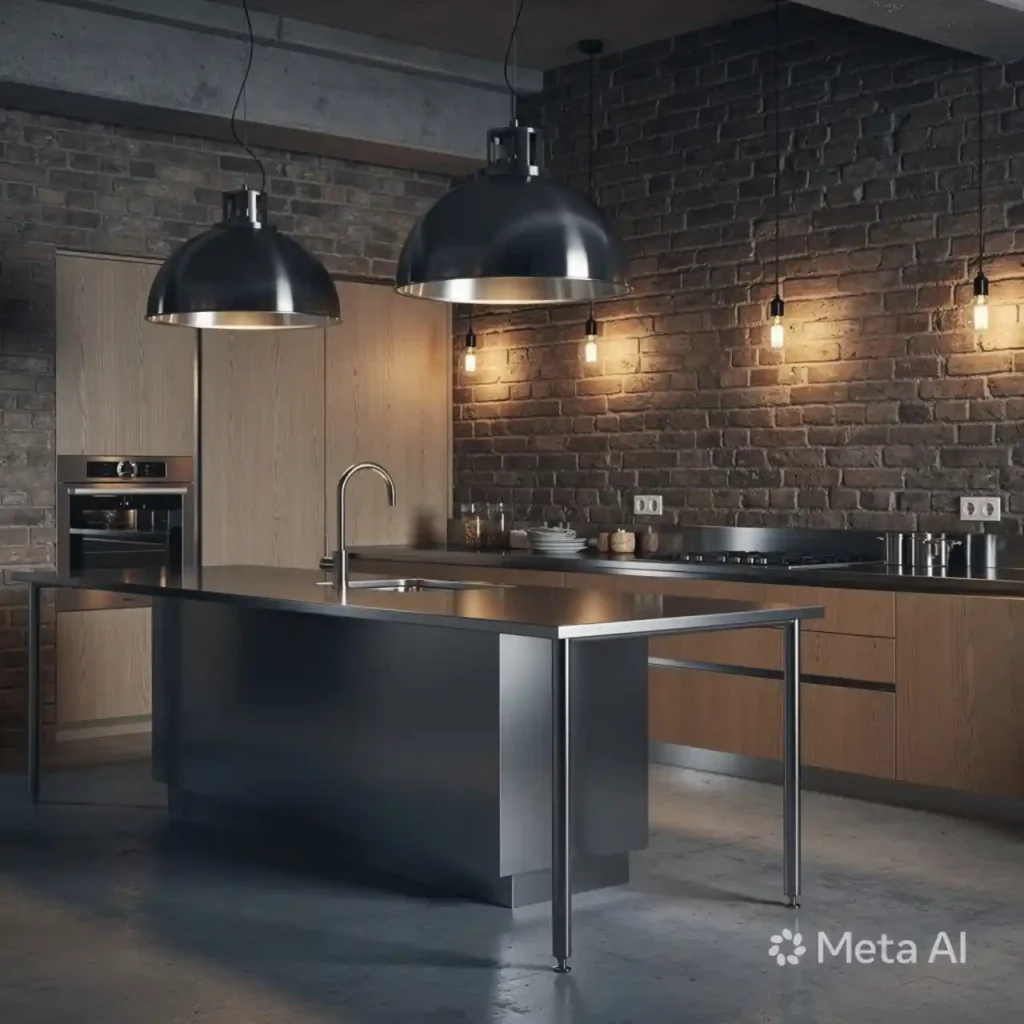 6-Industrial Kitchen Design Idea