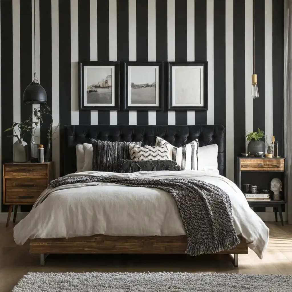 7-Black and White Bedroom Idea