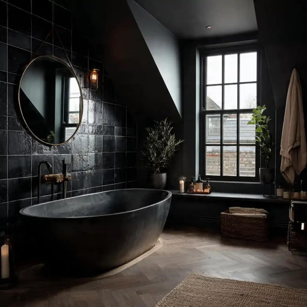7-Dark Moody Bathroom Idea
