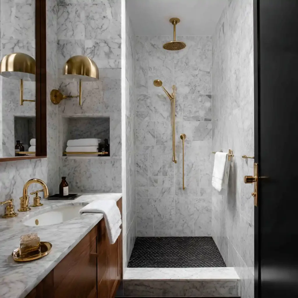 7-Half Wall Shower Ideas