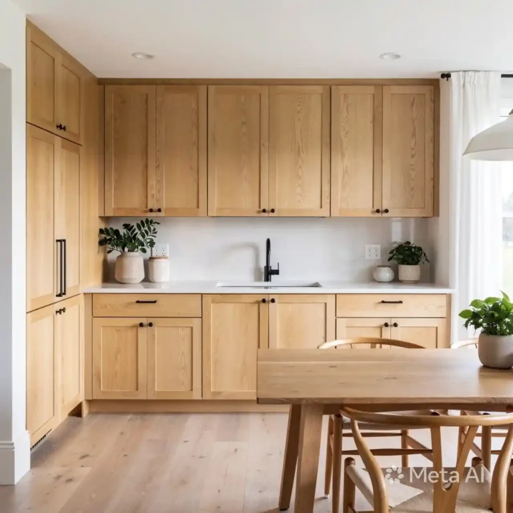 8-Honey Oak Kitchen Cabinets Idea