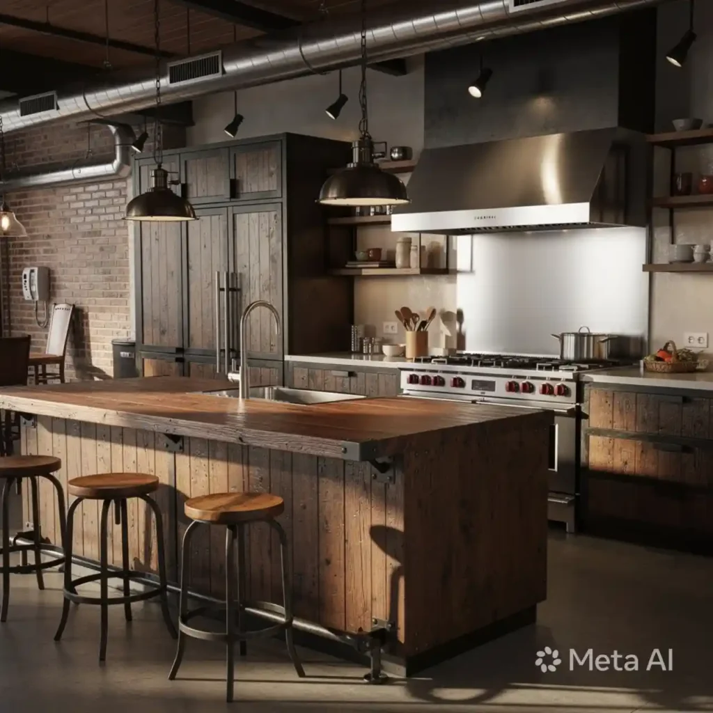 8-Industrial Kitchen Design Idea