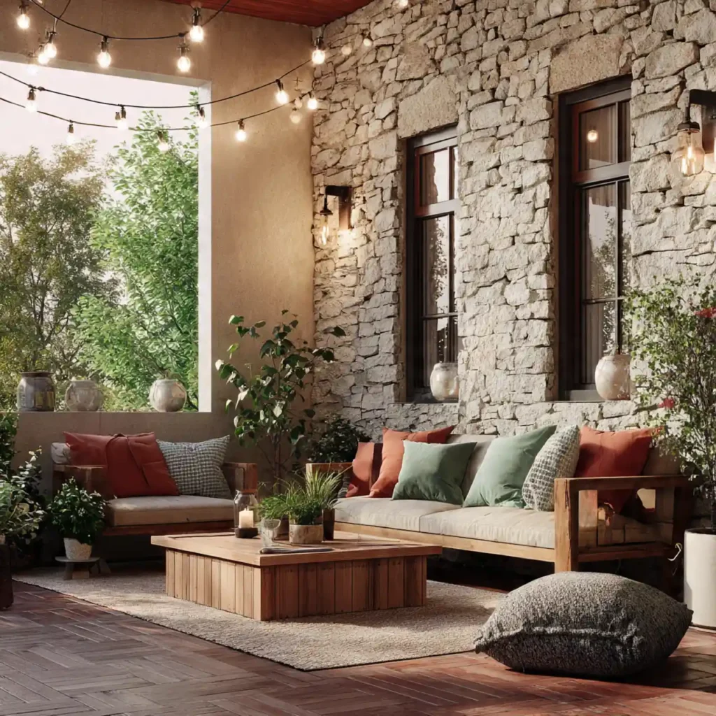 8-Rustic Outdoor Patio Idea
