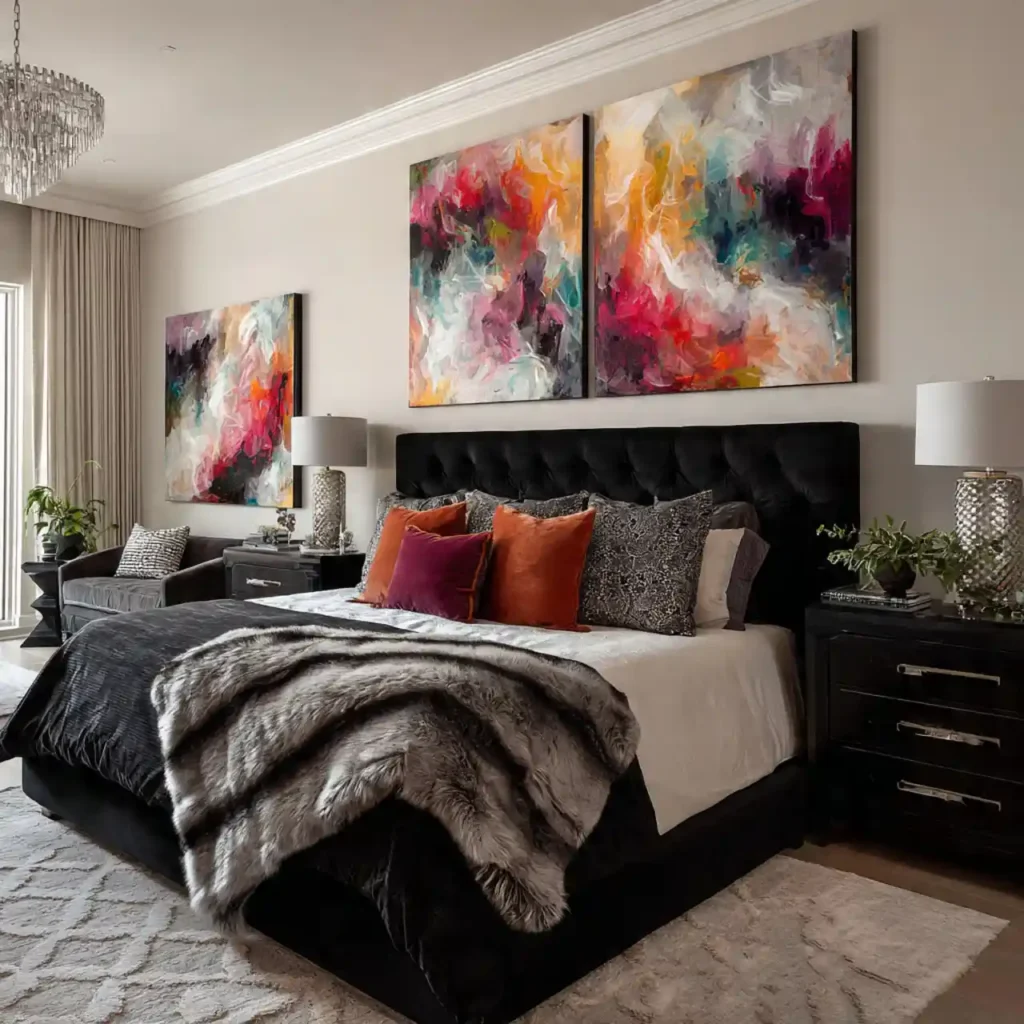 9-Black Bedroom Idea