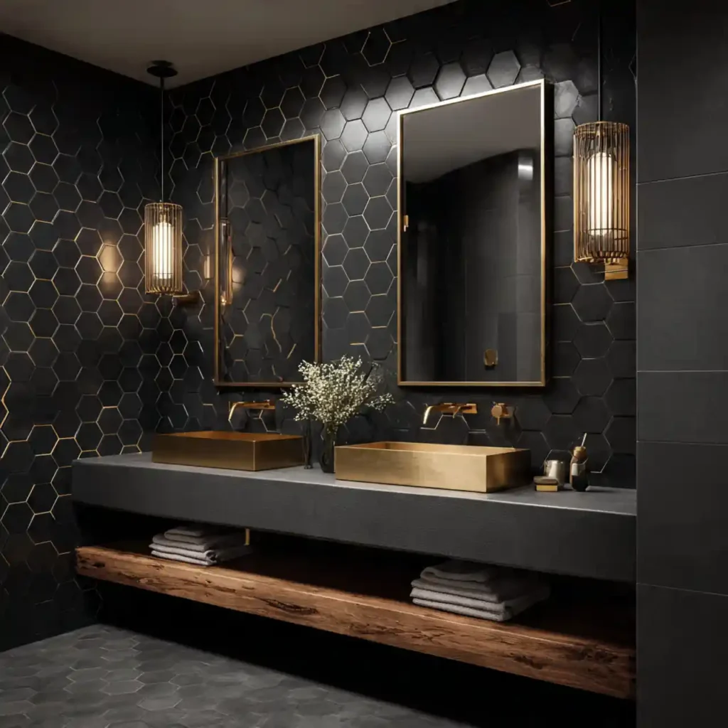 9-Dark Moody Bathroom Idea