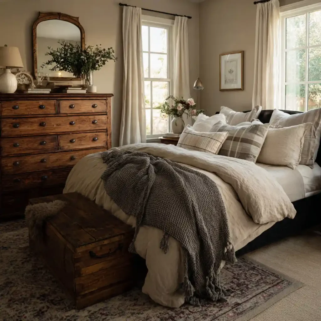 9-Farmhouse Bedroom Idea