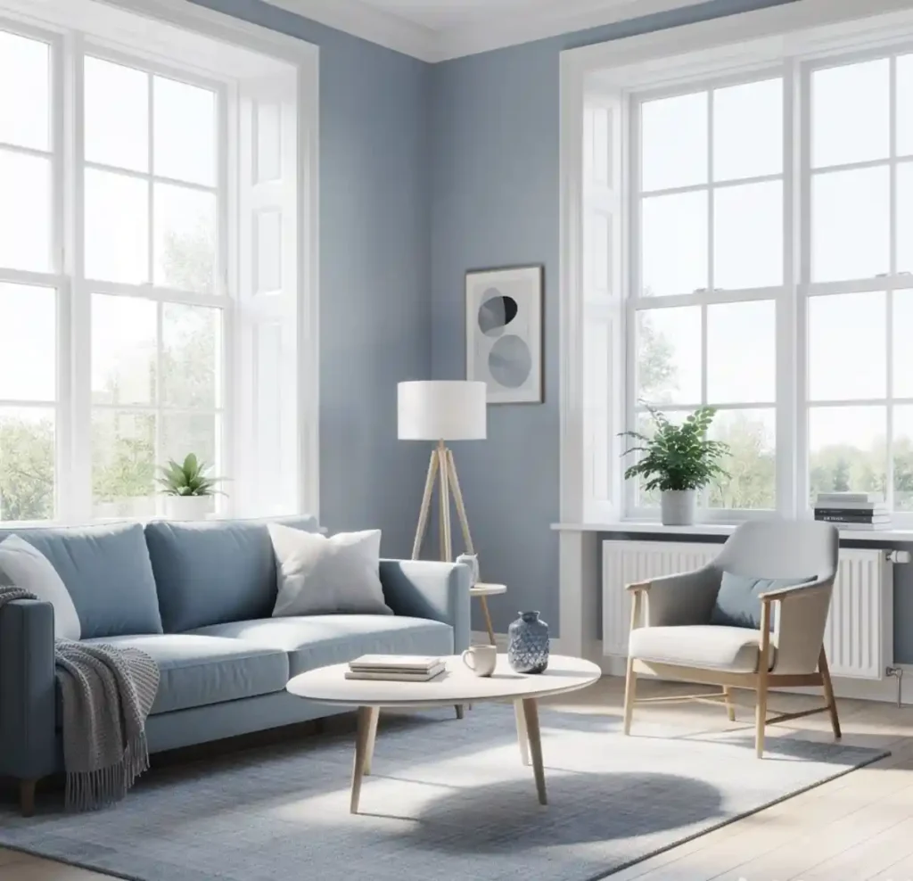1-Blue and White Living Room Ideas