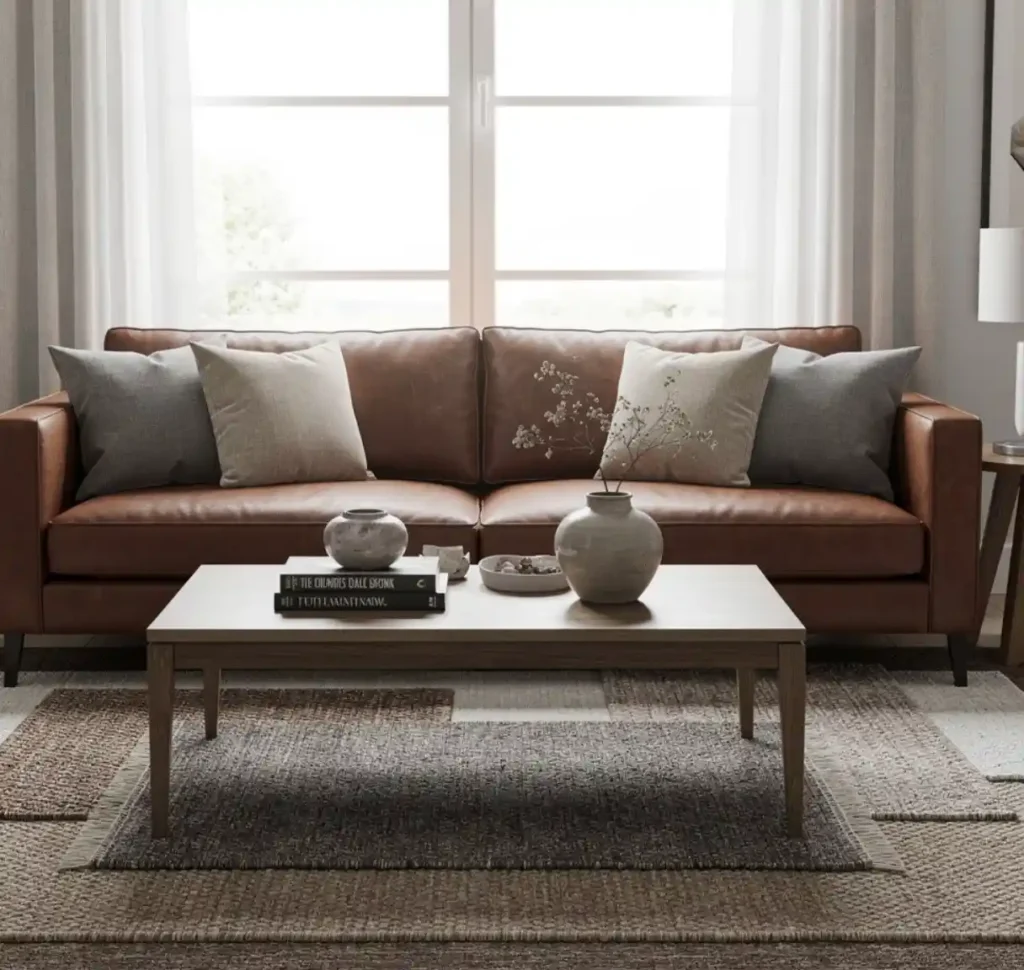 1-Brown Couch Living Room Ideas