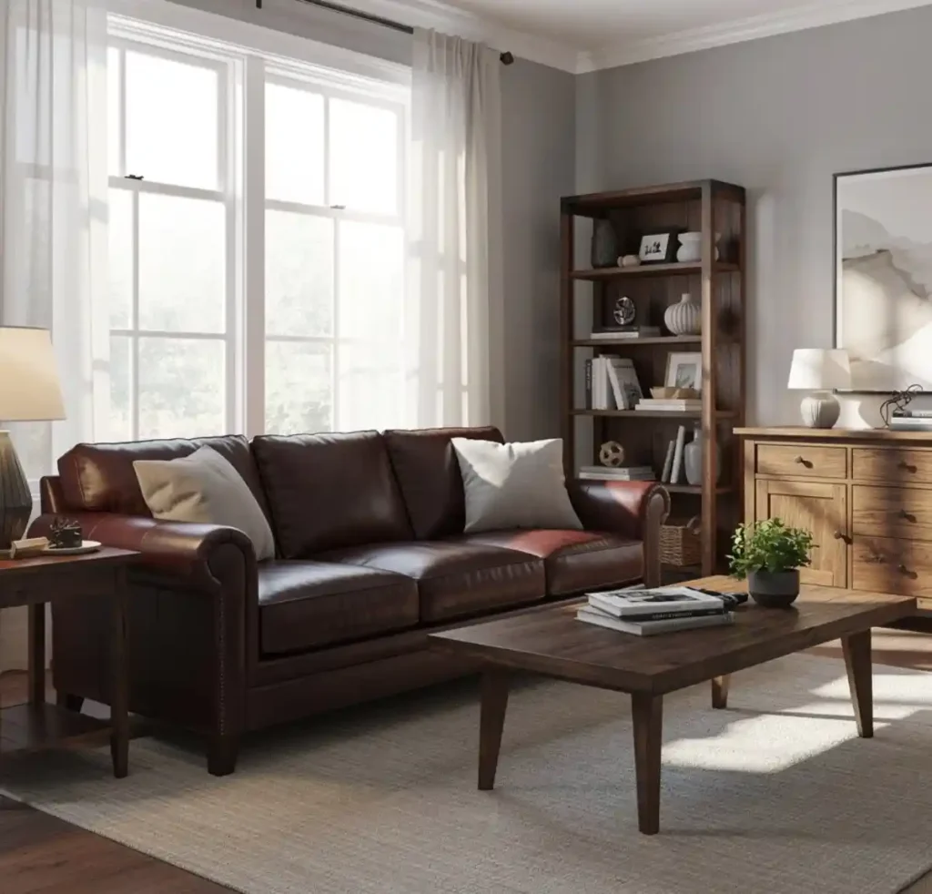 1-Brown Sofa Living Room Ideas