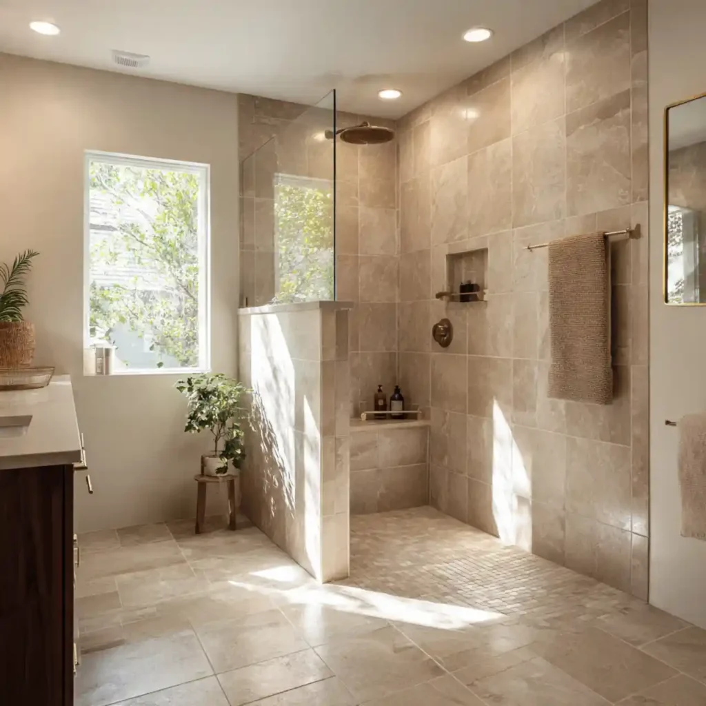 1-Walk-In Shower No Door Ideas