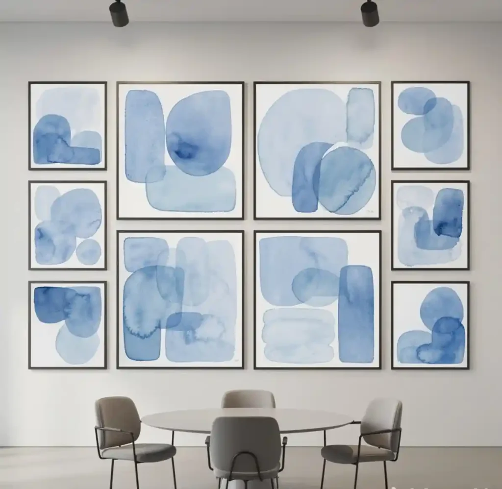 10-Blue and White Living Room Idea