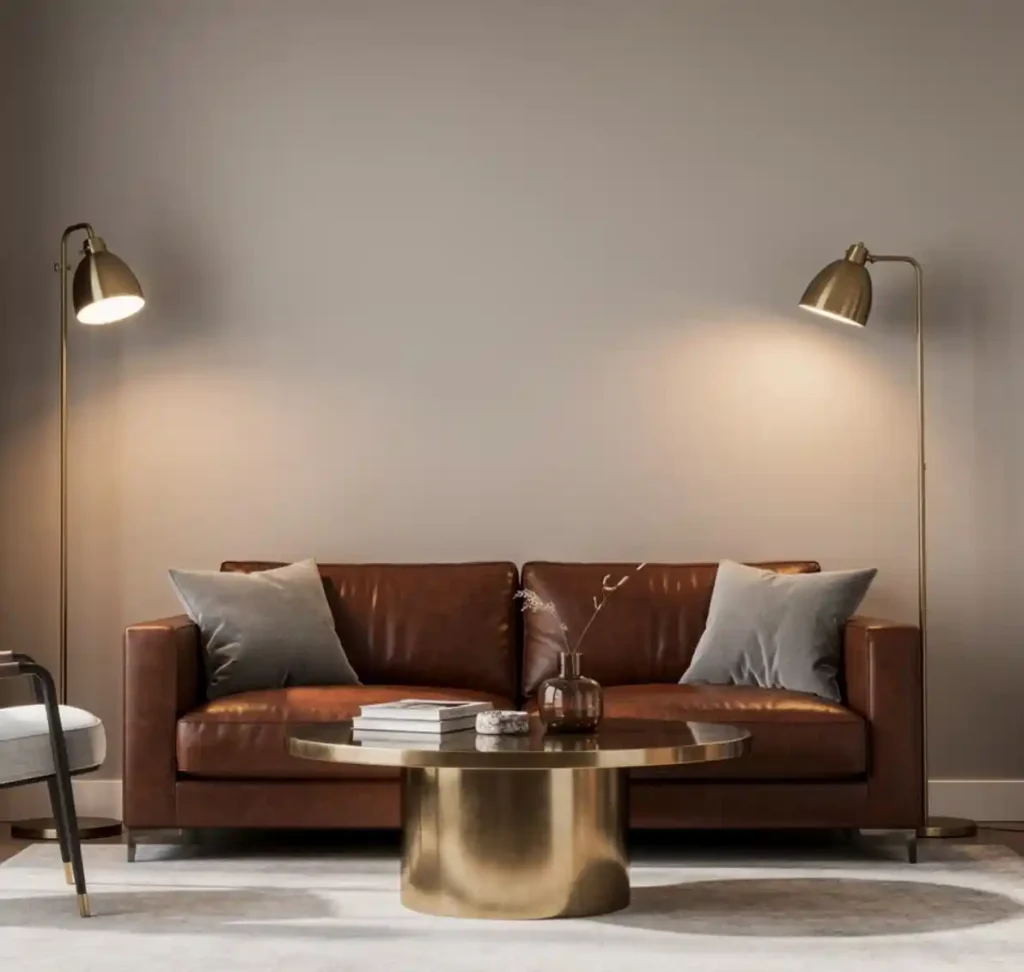 10-Brown Couch Living Room Idea