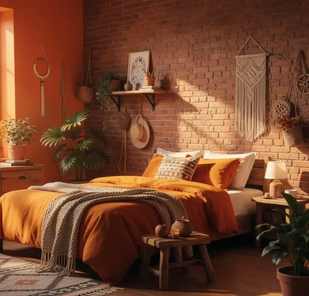 10-Orange Bedroom Idea
