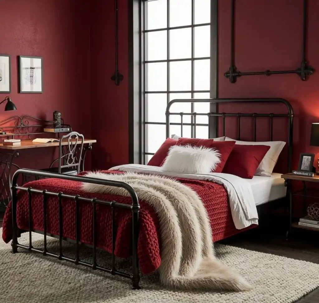 10-Red Bedroom Idea