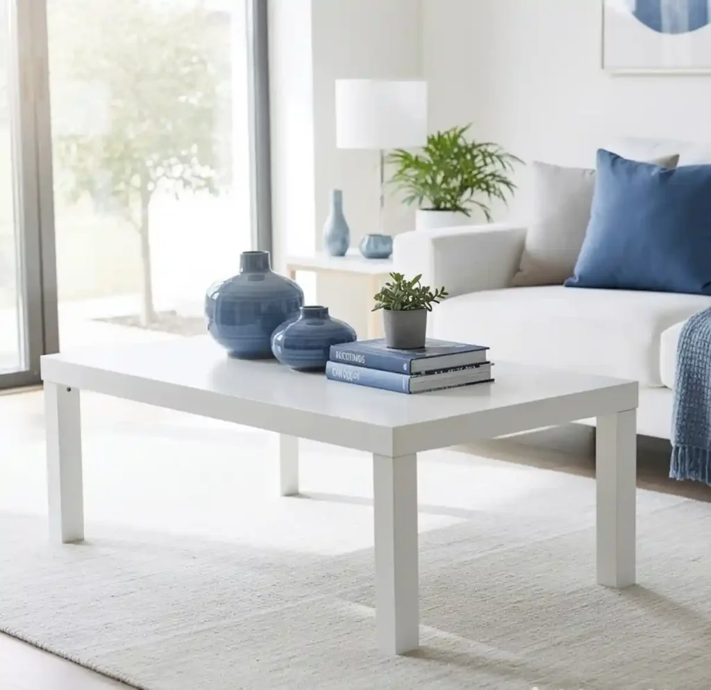 11-Blue and White Living Room Idea