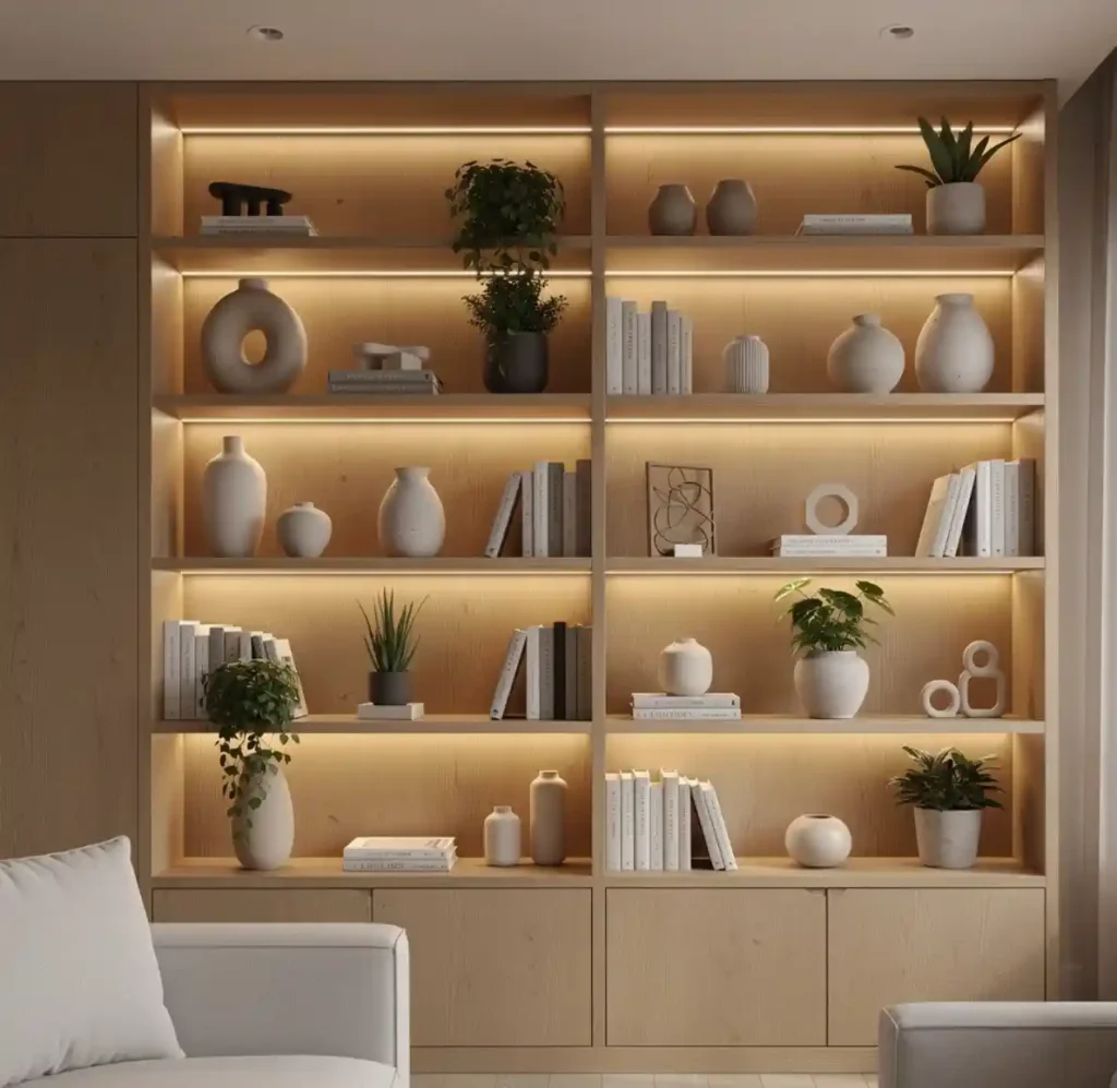 11-Built-In Shelves Living Room Idea