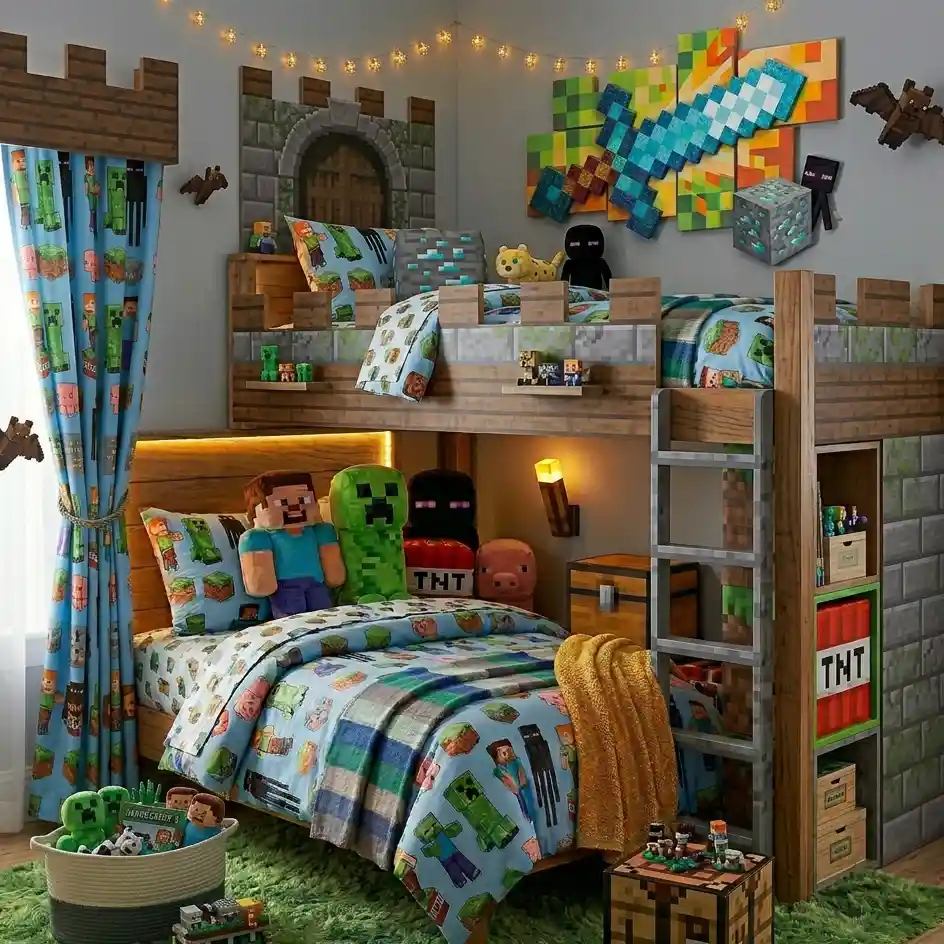 11-Minecraft Bedroom Idea
