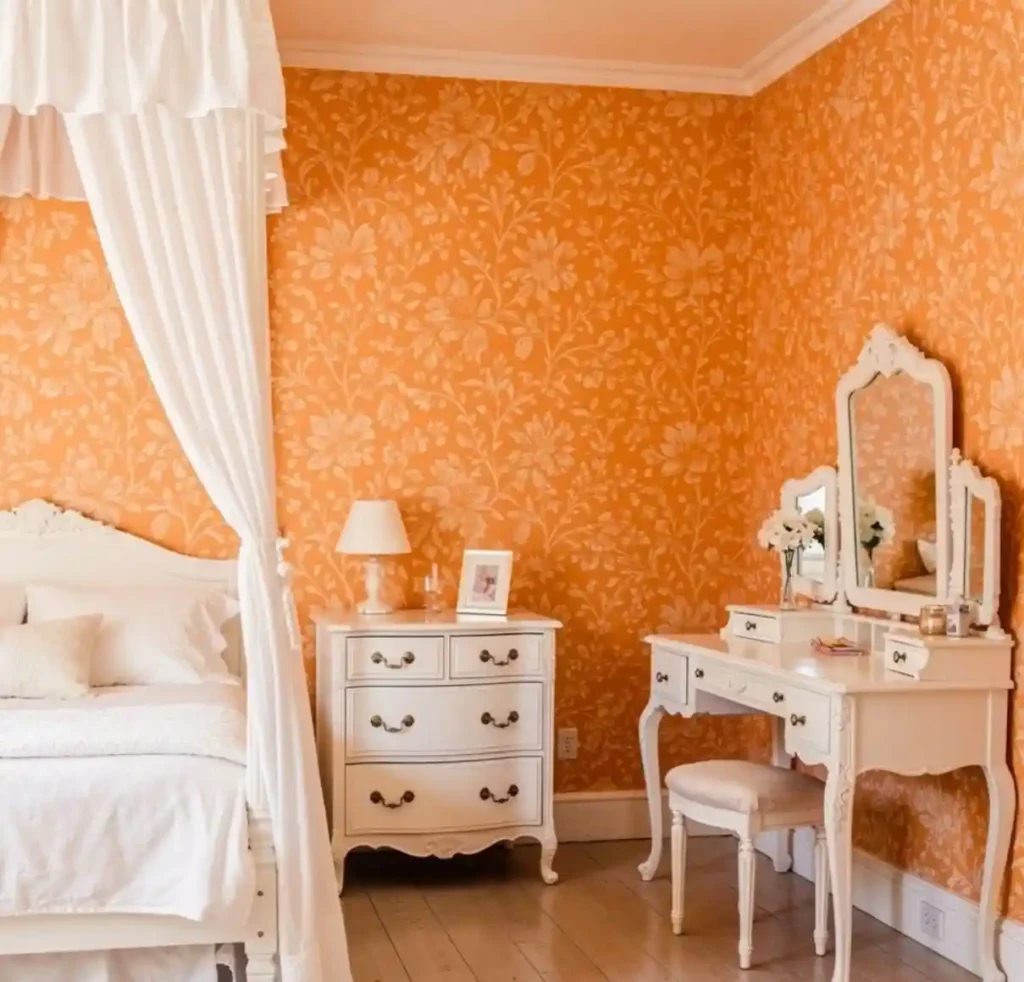11-Orange Bedroom Idea