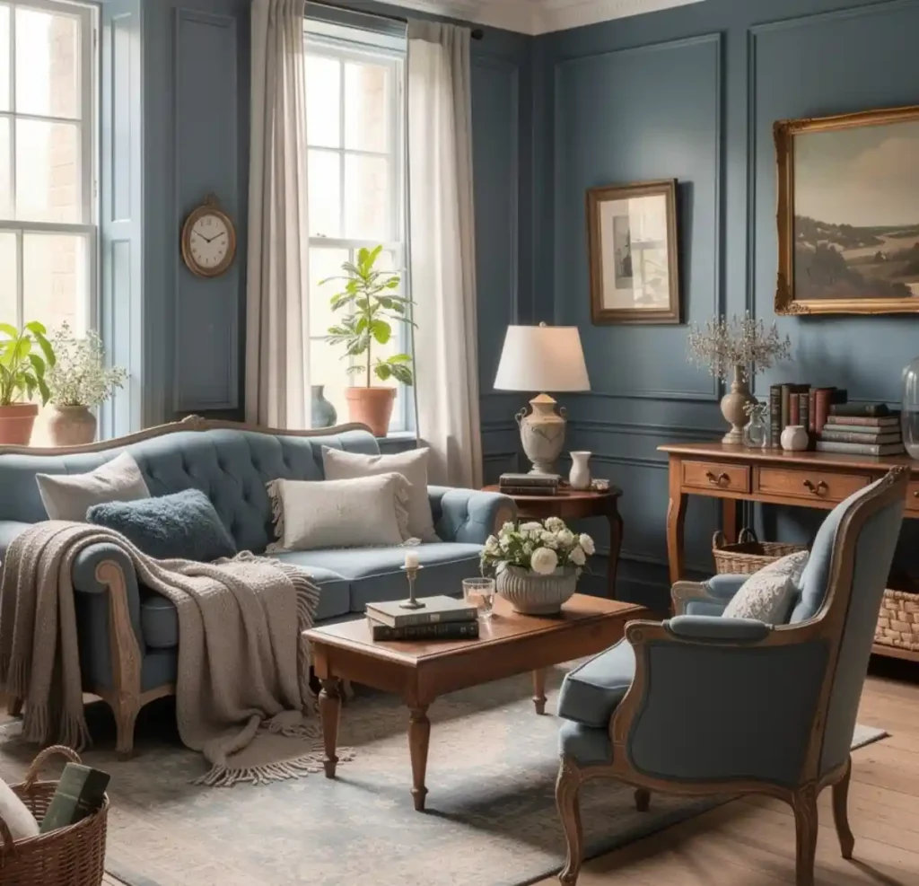 12-Blue Living Room Idea