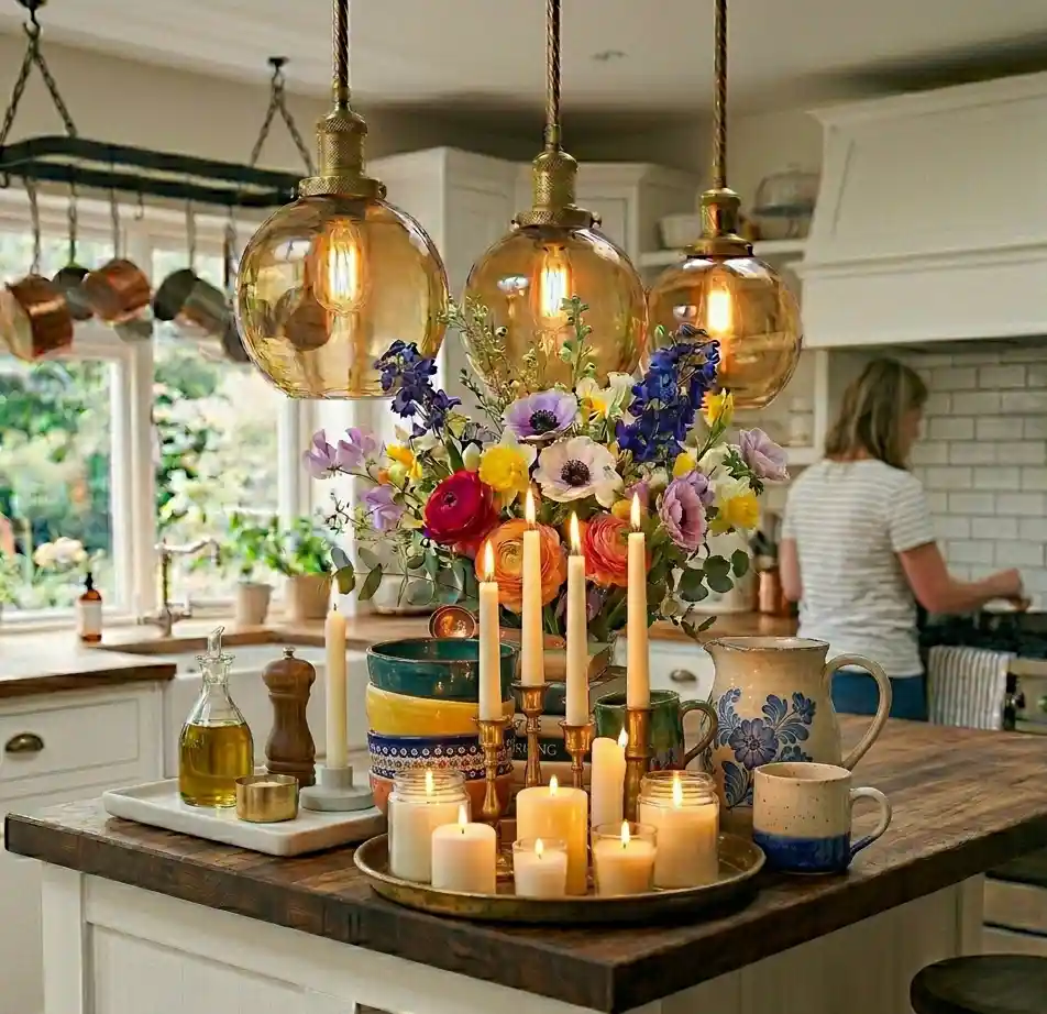 12-Kitchen Island Decor Idea