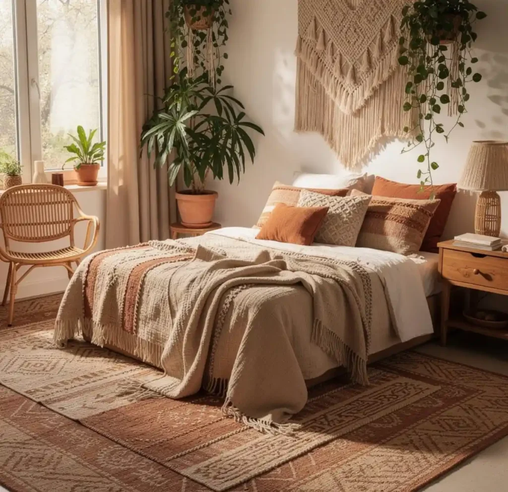 12-Modern Bohemian Bedroom Decor Idea