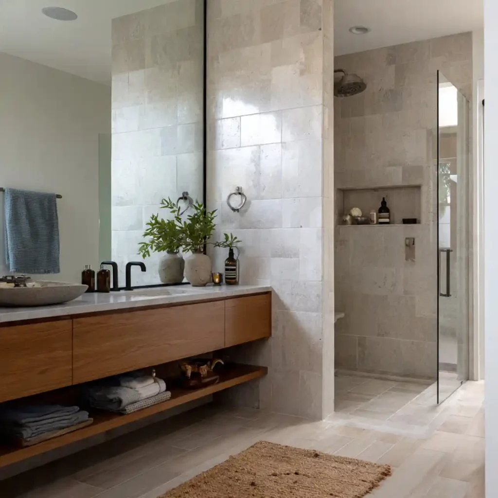 12-Walk-In Shower No Door Idea