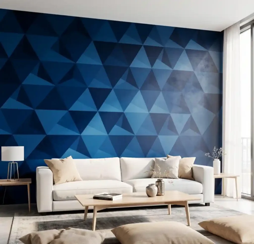 13-Blue and White Living Room Idea