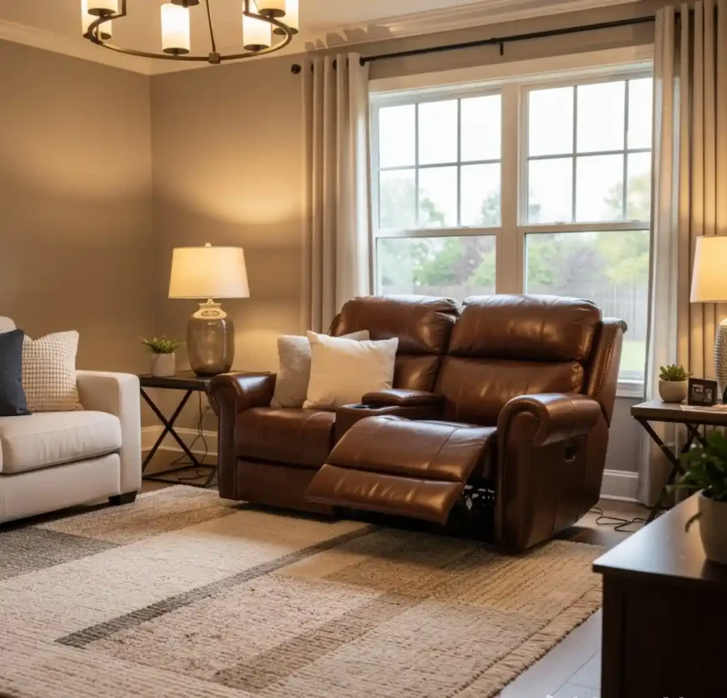13-Brown Sofa Living Room Idea