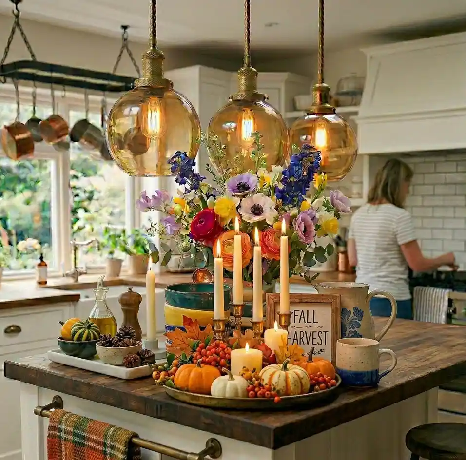 13-Kitchen Island Decor Idea
