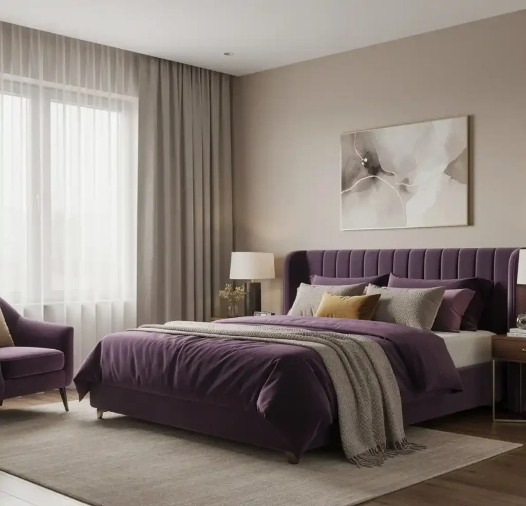 13-Purple Bedroom Idea