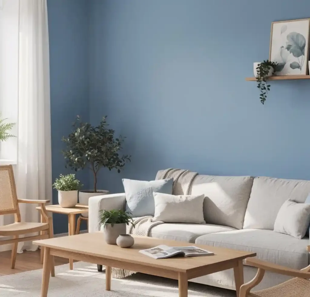 14-Blue Living Room Idea