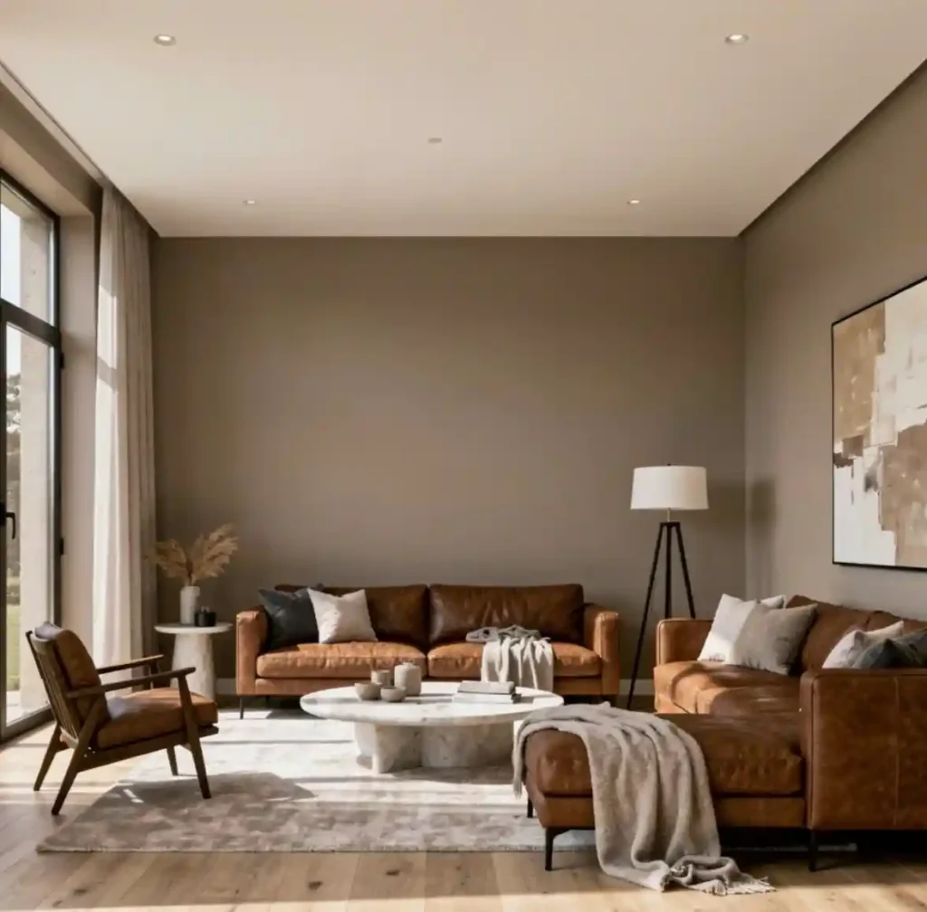 14-Brown Living Room Idea