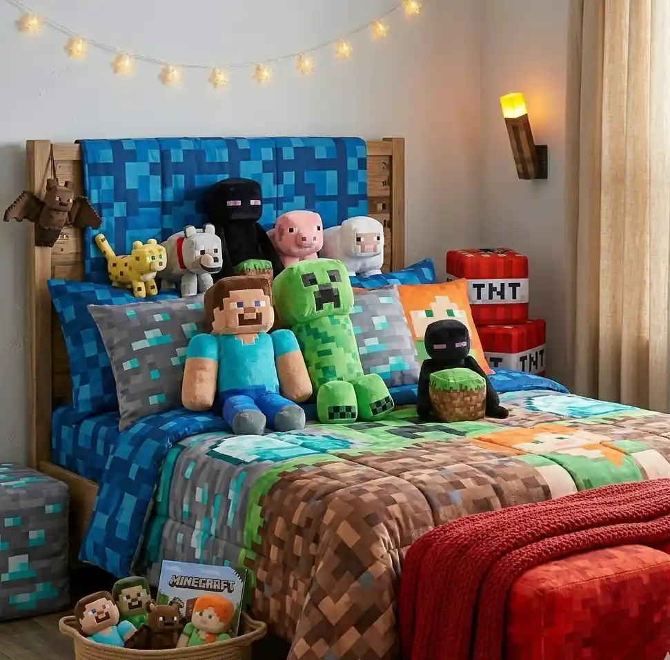 14-Minecraft Bedroom Idea