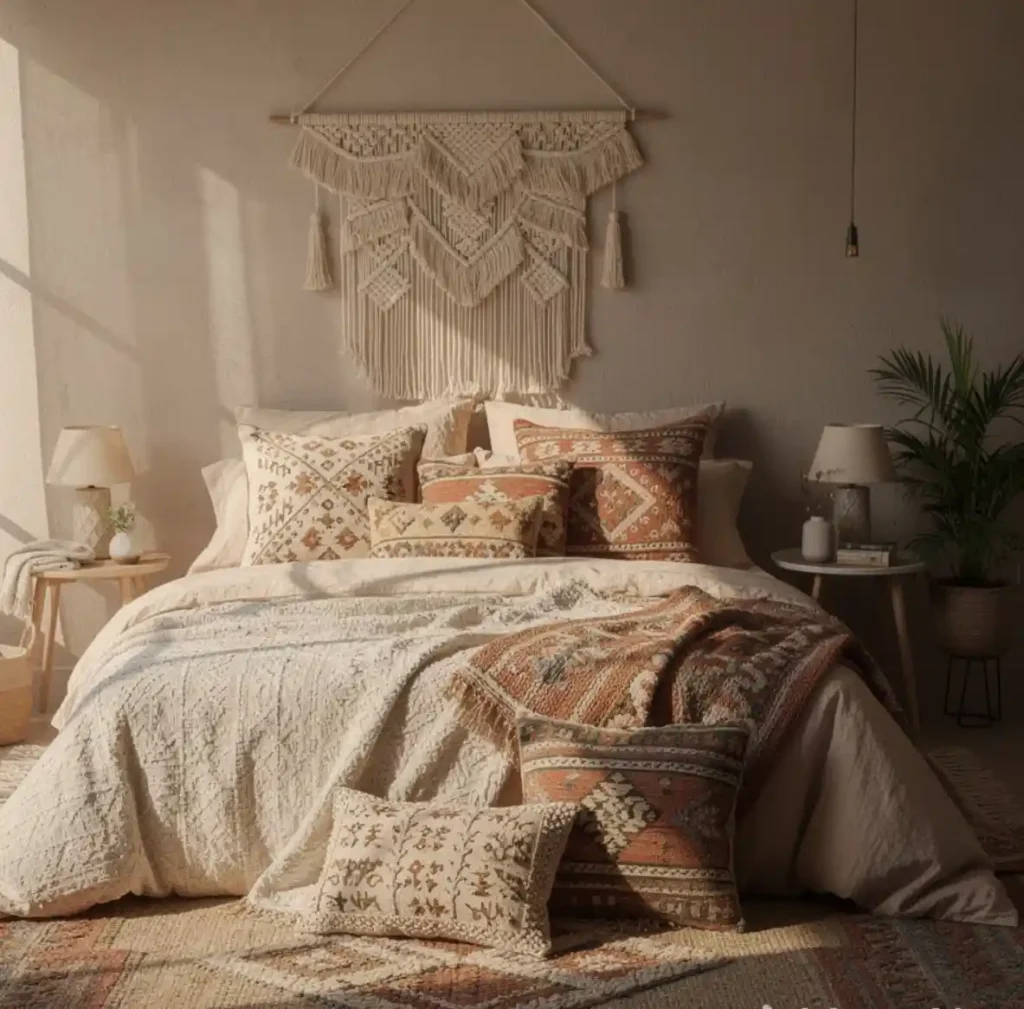 14-Modern Bohemian Bedroom Decor Idea