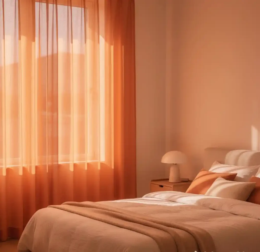 14-Orange Bedroom Idea